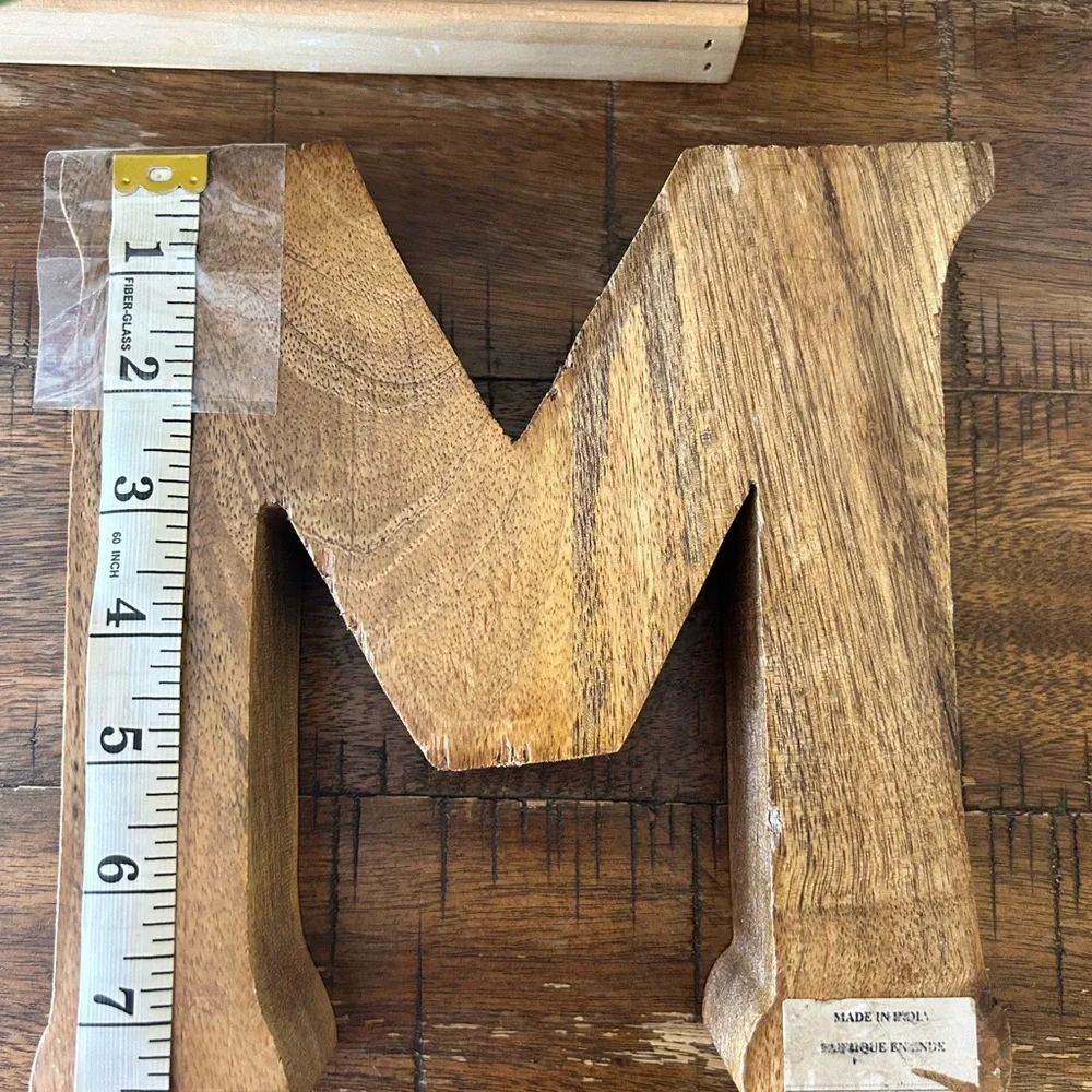 Wooden letter M